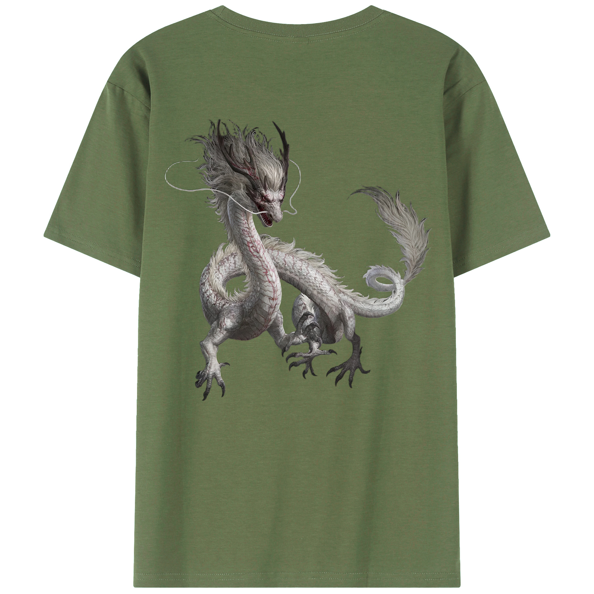 （画像用） Ne Zha 2 ナタ 魔童の大暴れ 綿100％ メンズ半袖Tシャツ（バックプリント） 通気性